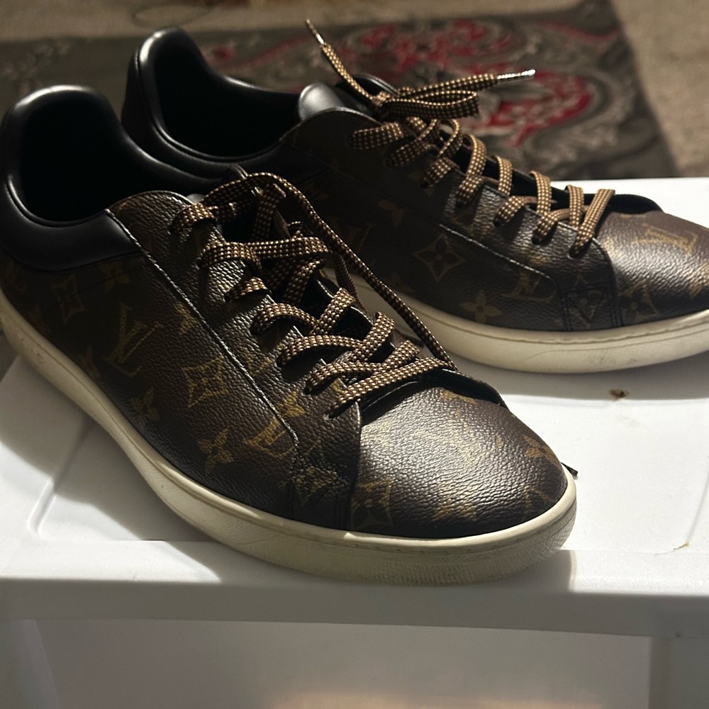 Louis Vuitton Monogram Brown and Black Sneakers - Picture 2 of 2